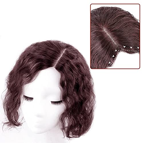 Dark Brown 12" Silktop Human Hair Topper T514547