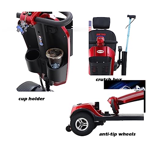 Red 4 Wheel Mobility Scooter Y8035