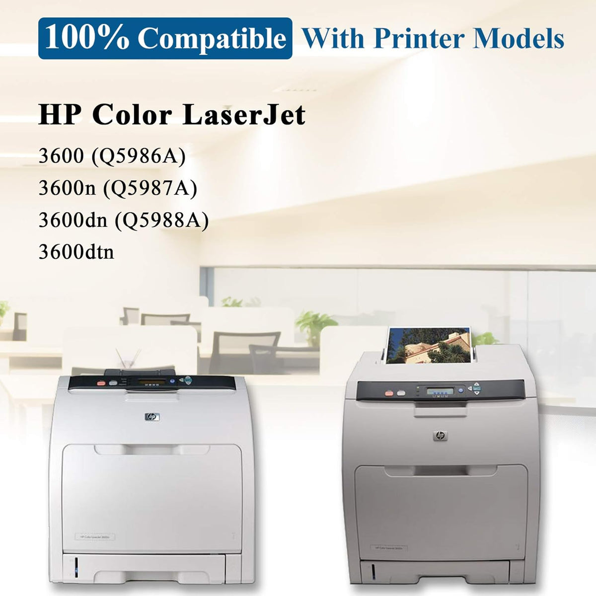 2 Pack Black Remanufactured Toner Cartridge for HP Color 3600 Printers V357