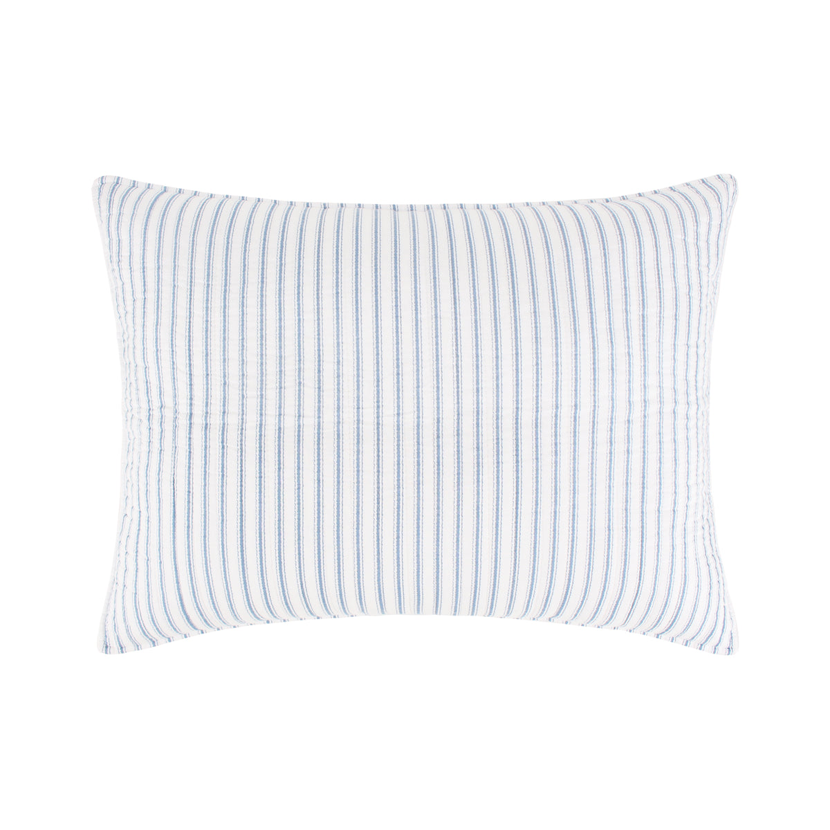 Blue Reversible Cotton Quilt Set with Two Pillow Shams K5636