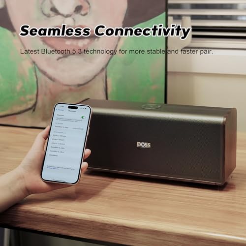Gold Bluetooth Speaker with 80W Sound and 18H Playtime M26537