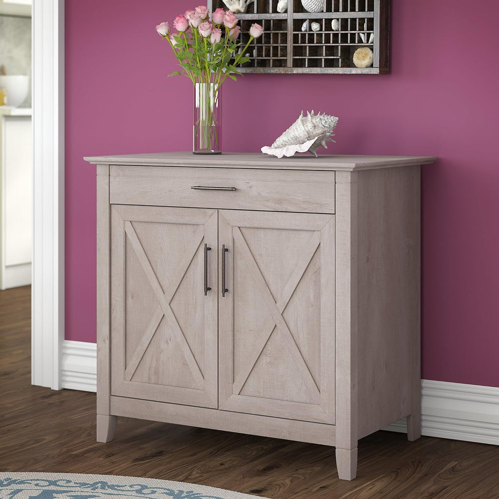 Secretary Desk with Keyboard Tray and Storage Cabinet B652985