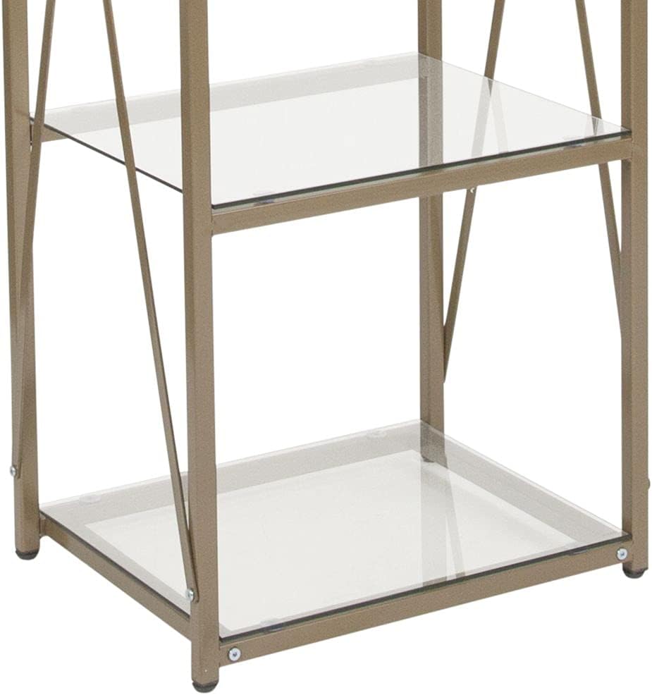 4 Shelf Glass Bookcase S790
