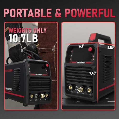 200A AC/DC Pulse TIG Welder with Large LED Display V721526