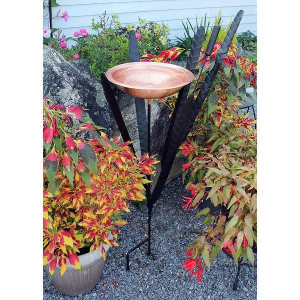 Double Cattail Birdbath K57541