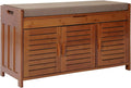 Shoe Storage Rack Bench with Detachable Cushion and Hidden Storage Compartment V60562