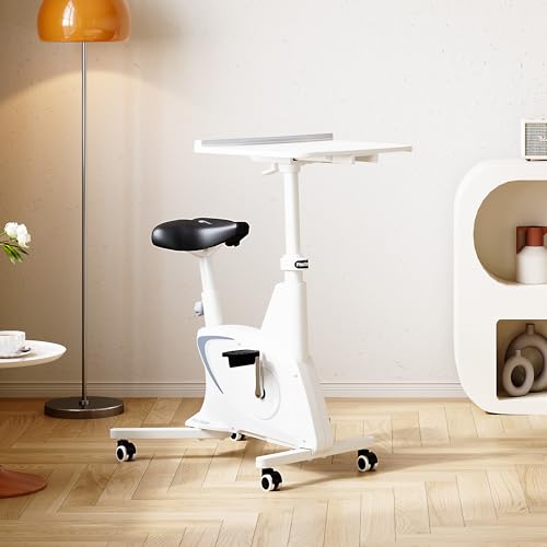 White 3-IN-1 Exercise Bike with Adjustable Resistance LCD Display Seat Desktop P562