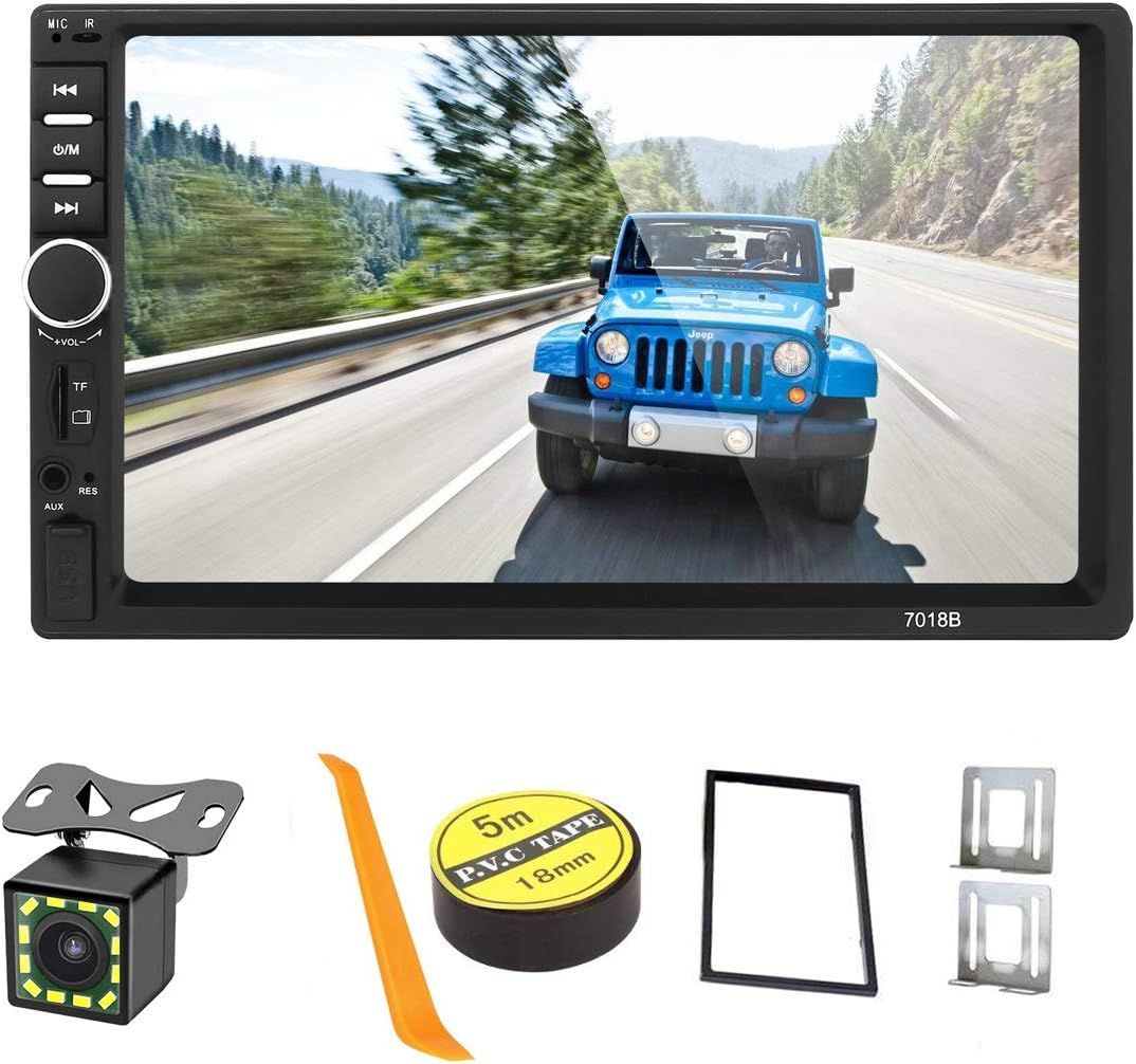Double Din Car Stereo with Bluetooth & Rear-View Camera Z8261
