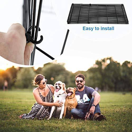8 Panel 42-Inch Black Dog Playpen U9544