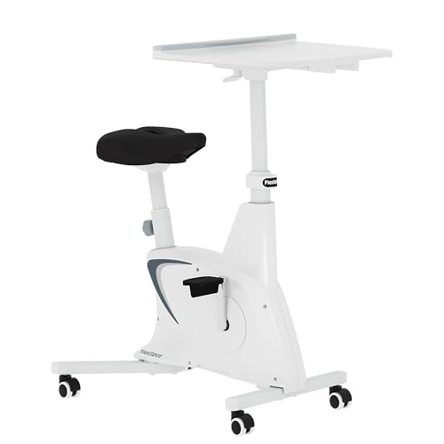 White 3-IN-1 Exercise Bike with Adjustable Resistance LCD Display Seat Desktop P562
