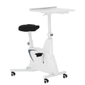 White 3-IN-1 Exercise Bike with Adjustable Resistance LCD Display Seat Desktop P562