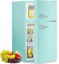 Compact Mini Refrigerator Separate Freezer, 3.2 cu ft. Green S910619
