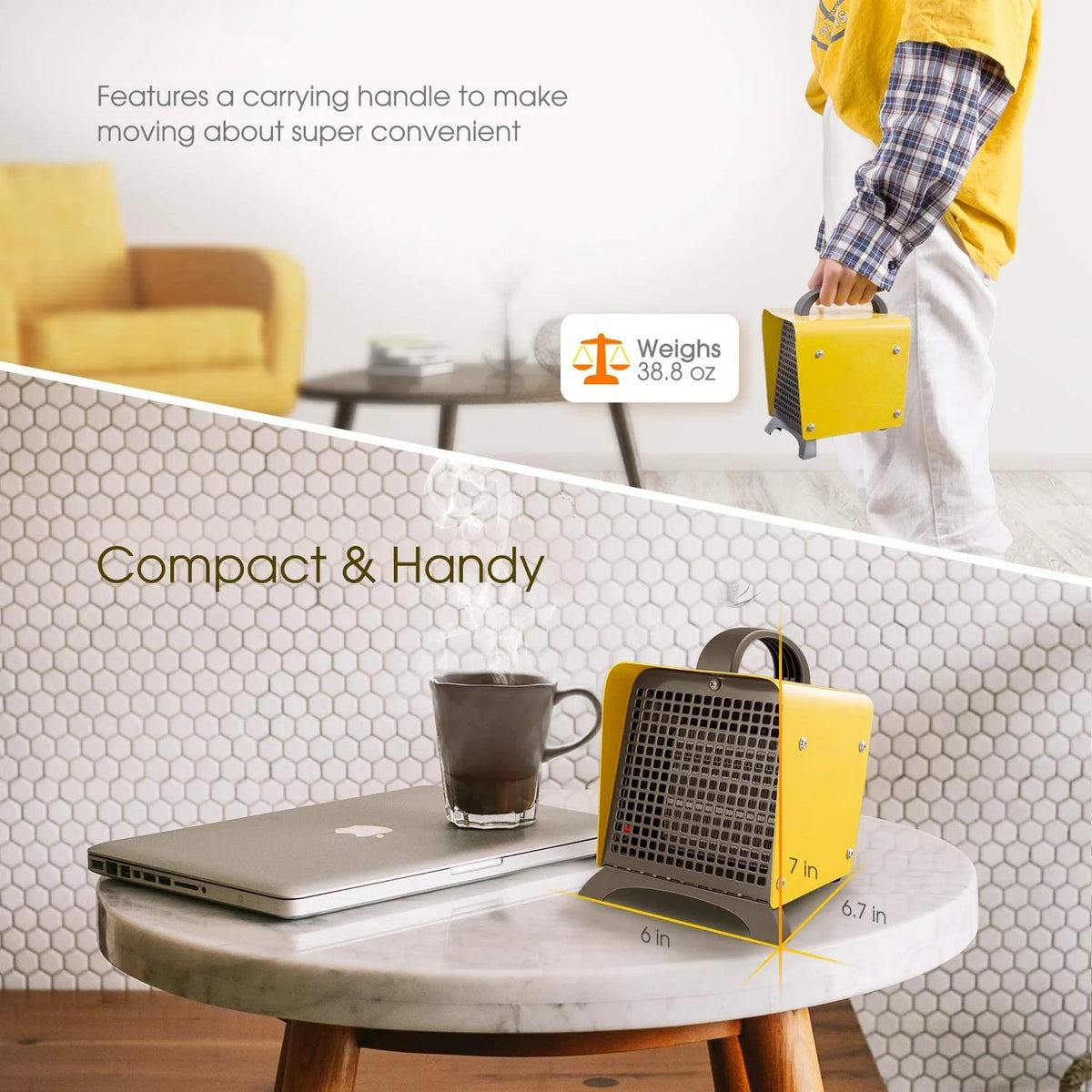 1500W Ceramic Portable Space Heater E2716