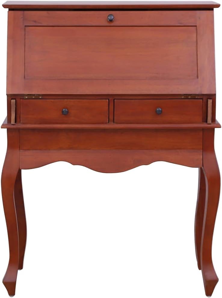Brown Solid Mahogany Secretary Desk B7033