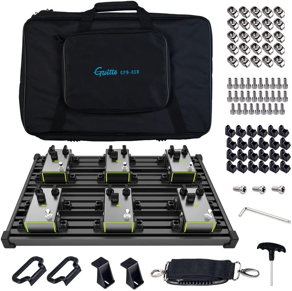 Aluminum Alloy Guitar Pedal Board with Carry Bag P9491