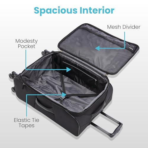 20 Spinner Softside Luggage with Spinner Wheels, Classic Blue K779090