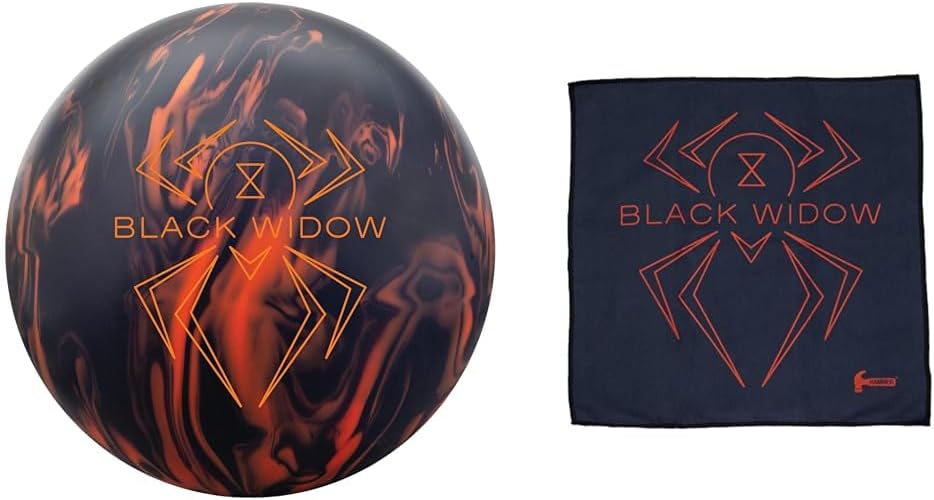 Black Bowling Ball 16lbs & Black Micro Suede Towel J13740