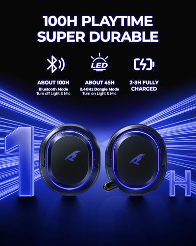 Wireless Gaming Headset with 7.1 Surround Sound, Bluetooth 5.4, Noise Canceling Mic P770