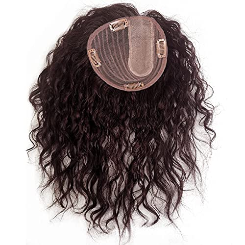 Dark Brown 12" Silktop Human Hair Topper T514547