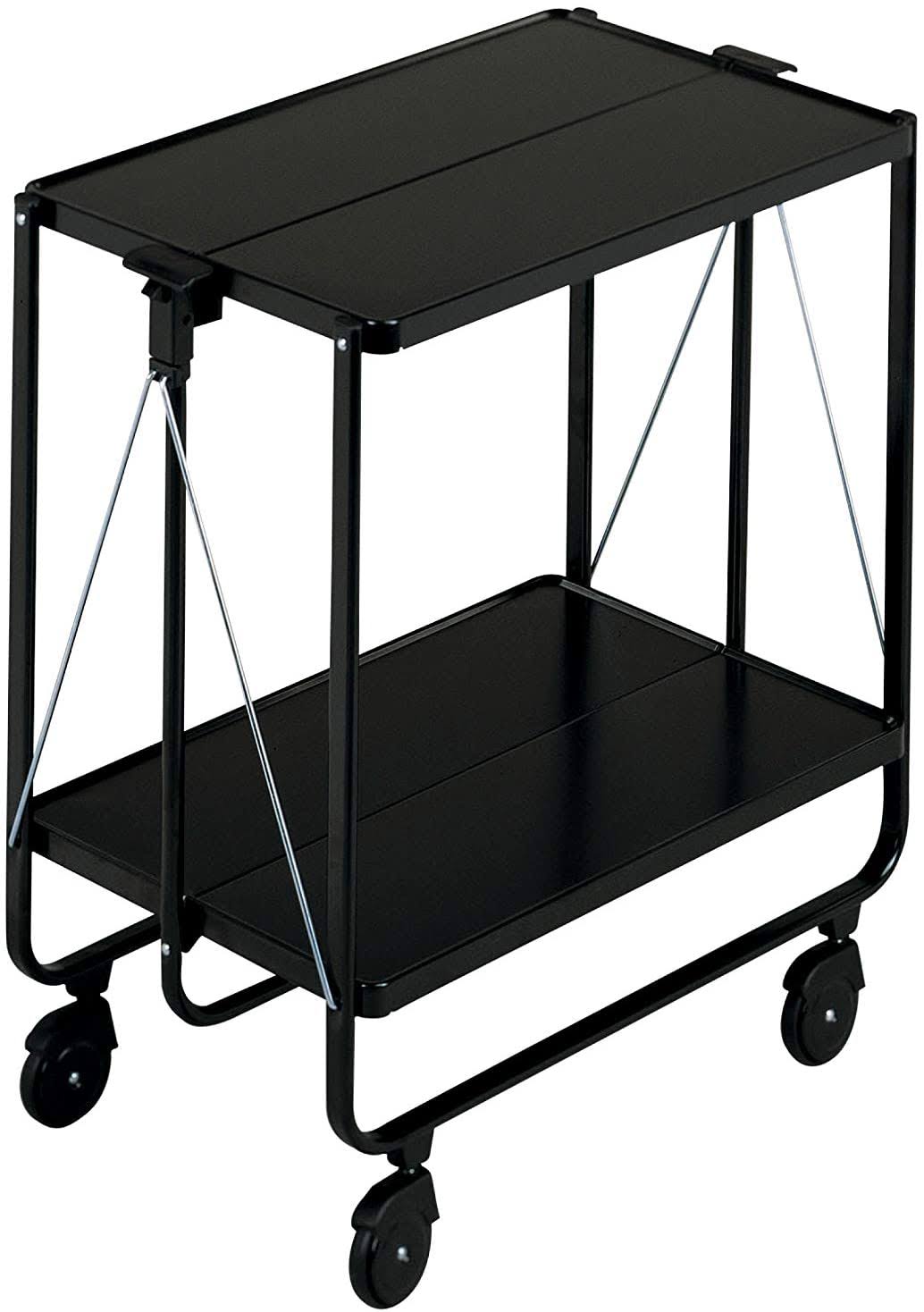 Black Collapsible Serving Trolley W1865