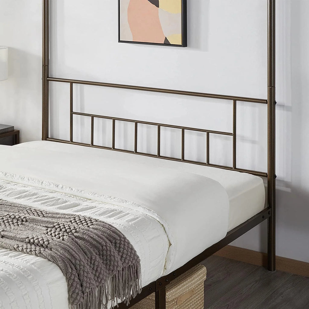 Queen Bronze Metal Canopy Bed Frame R335