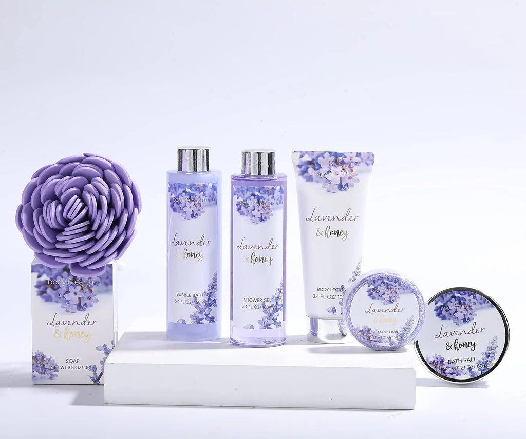 8 Pcs Lavender and Honey Spa Gift Sets D7671