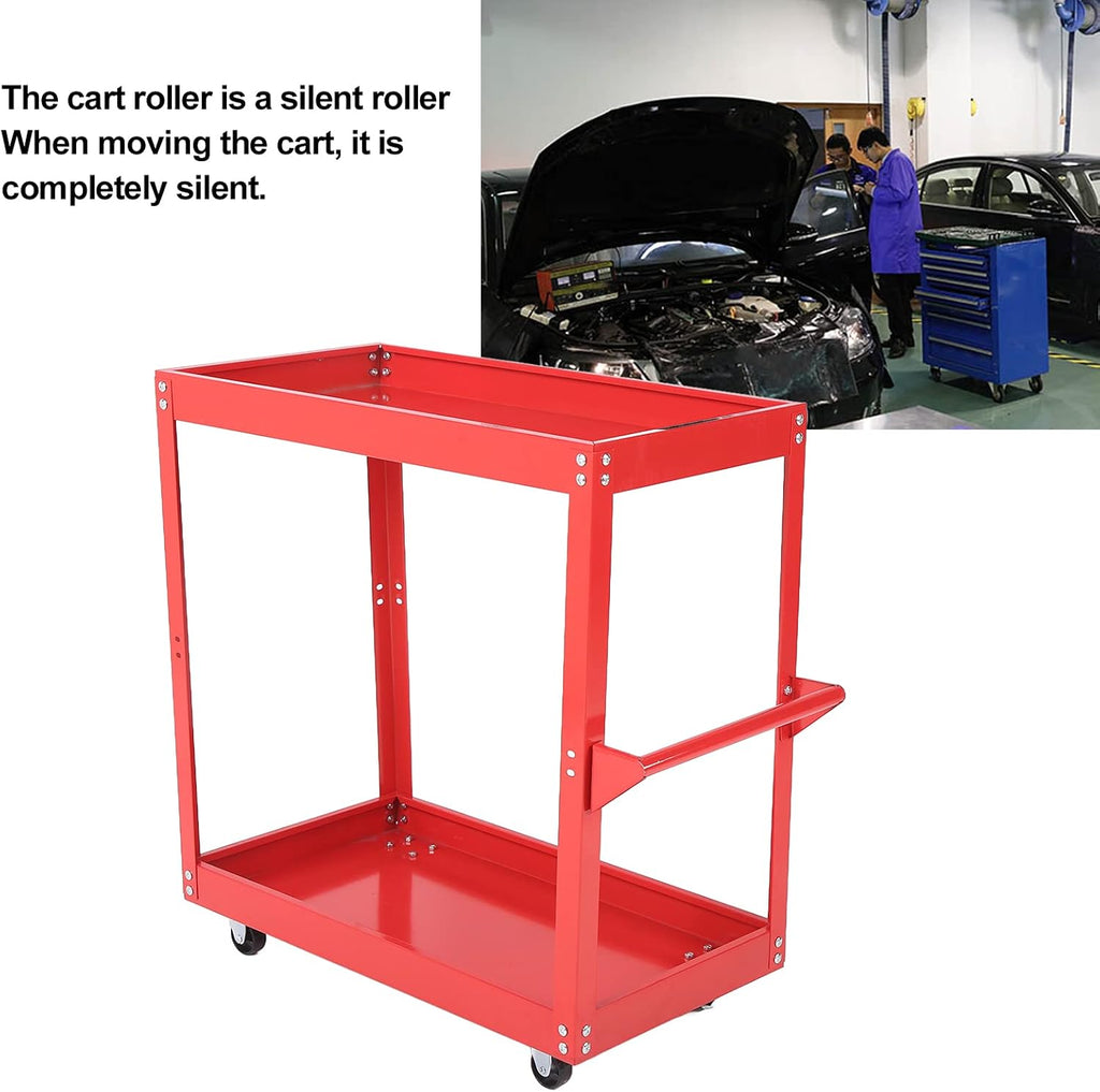 Utility Cart 2-Tray Rolling Storage Trolley H11904