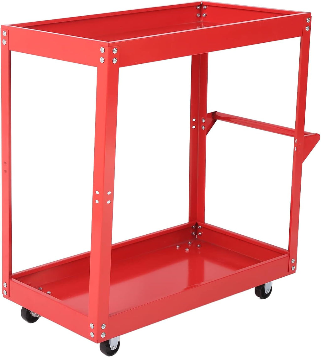 Utility Cart 2-Tray Rolling Storage Trolley H11904