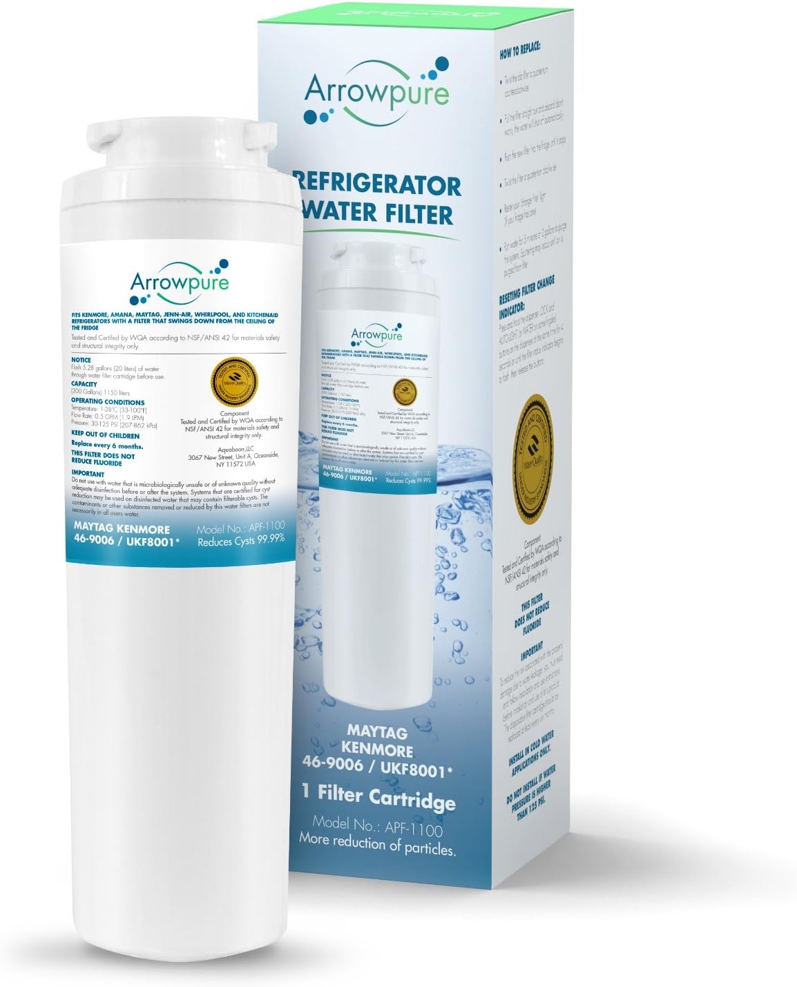Refrigerator Water Filter Replacement Cartridge 5 Pack H6713
