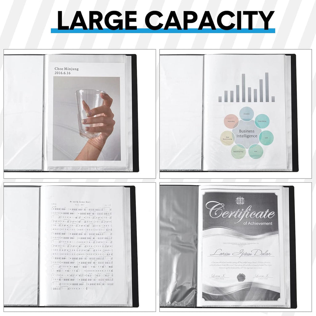 24 Pcs Black 30 Pocket Art Portfolio Binder Y372