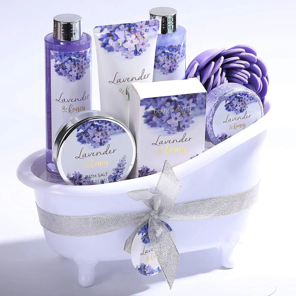 8 Pcs Lavender and Honey Spa Gift Sets D7671