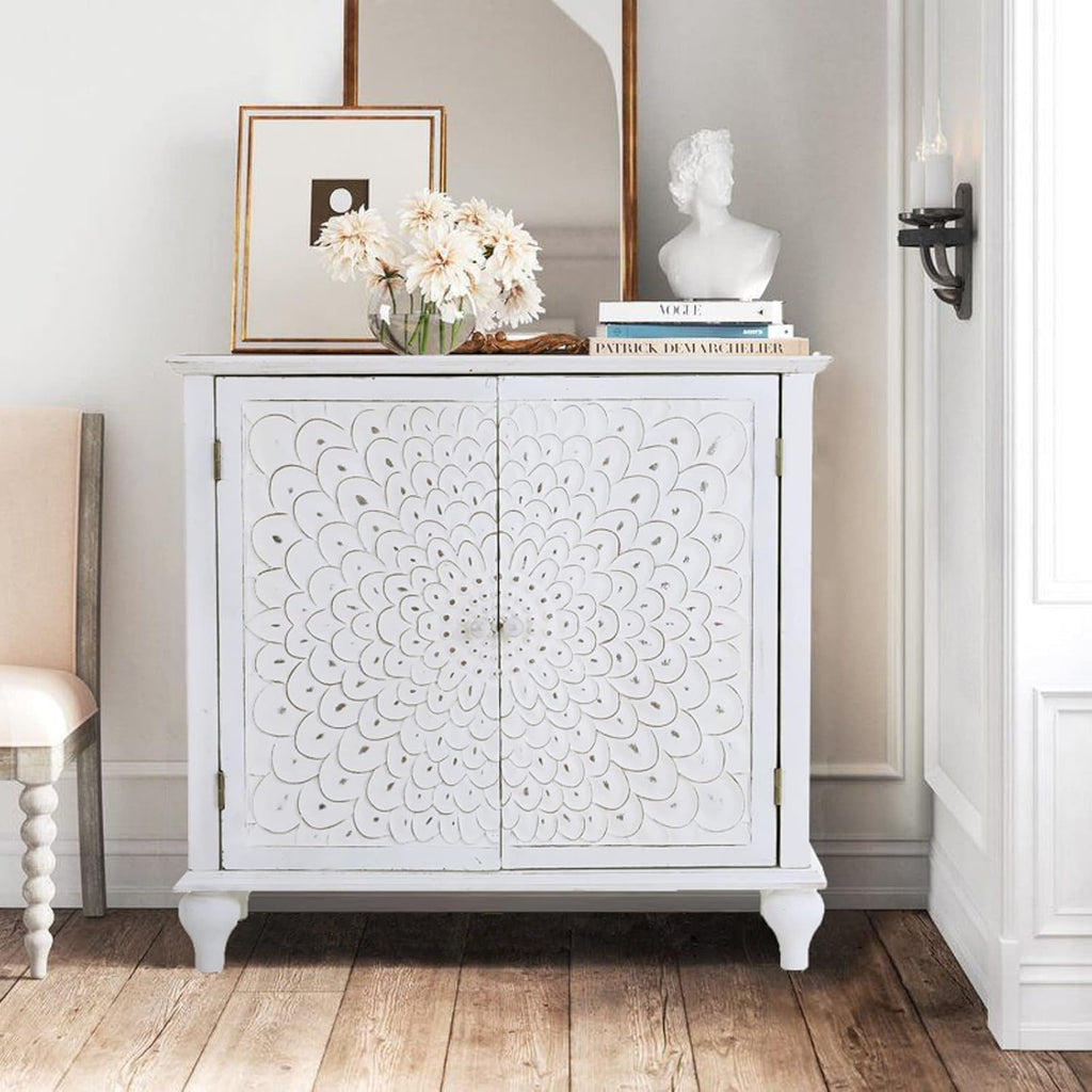 White 2 Door Storage Cabinet A532