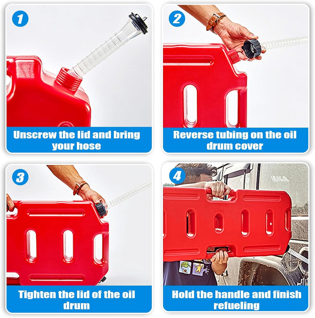 20 L Gasoline Pack Fuel Can Red Pack of 2 B7515
