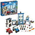 LEGO City Police Station Building Set with 2 Truck Toys, Light & Sound Bricks, Drone and Motorbike J147256
