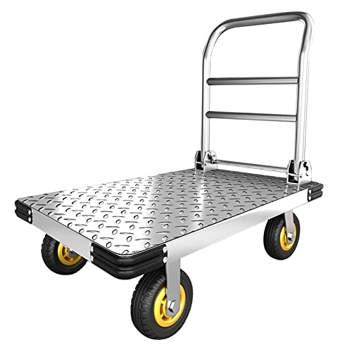 Portable Folding Flatbed Cart with 5'' Wheels V6954