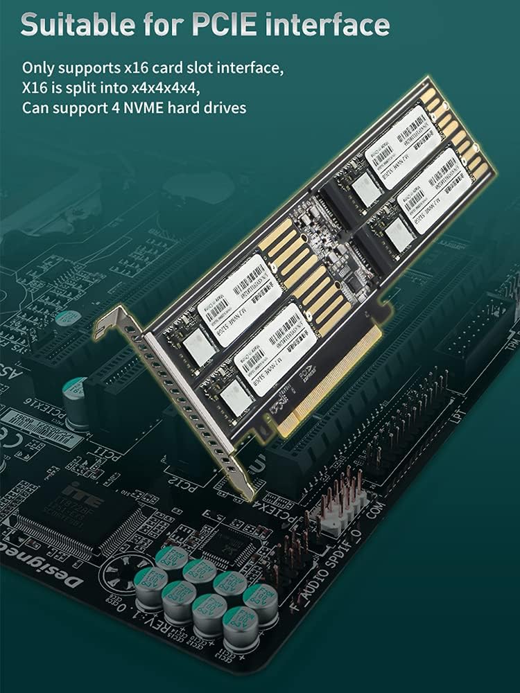M.2 PCIe NVMe or PCIe AHCI SSD to PCIe 3.0 x4 Adapter Card E247452