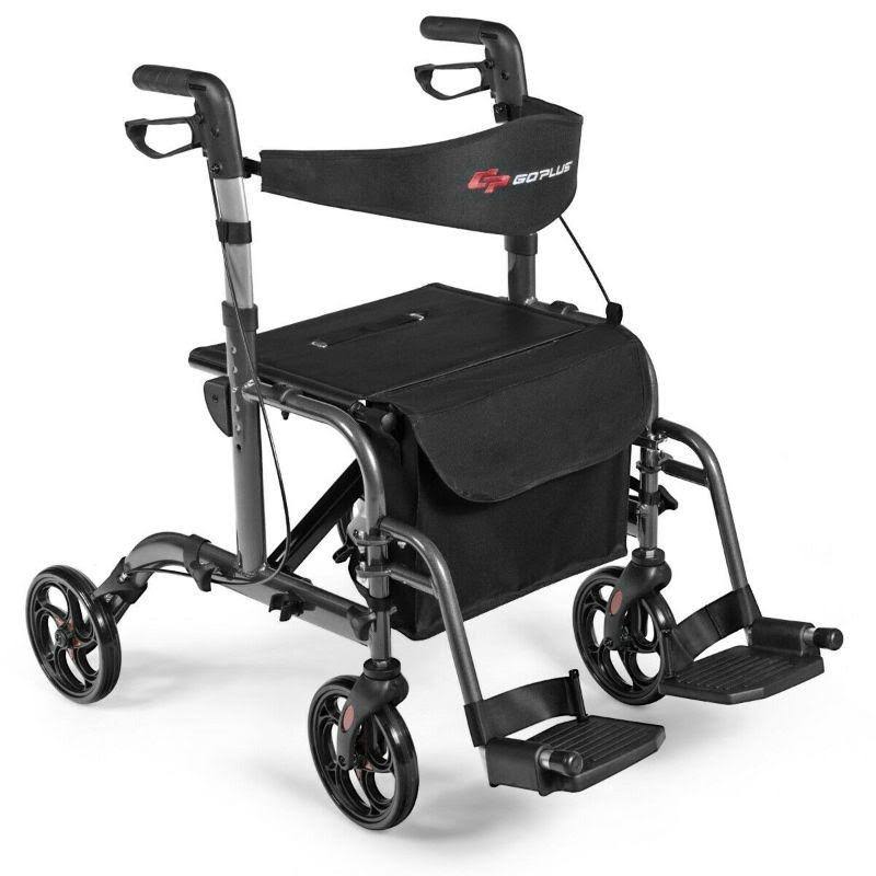 Red Aluminum Adjustable Rollator Walker K7467