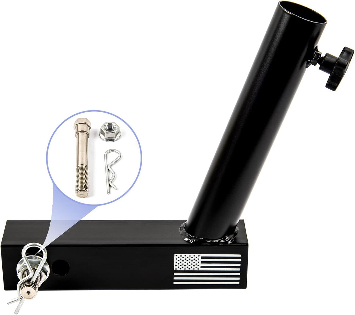 Universal Hitch Flagpole Holder with 2” Hitch Receiver V557951