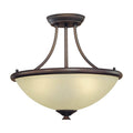 Bronze 3-Light Semi-Flush Mount Y82650