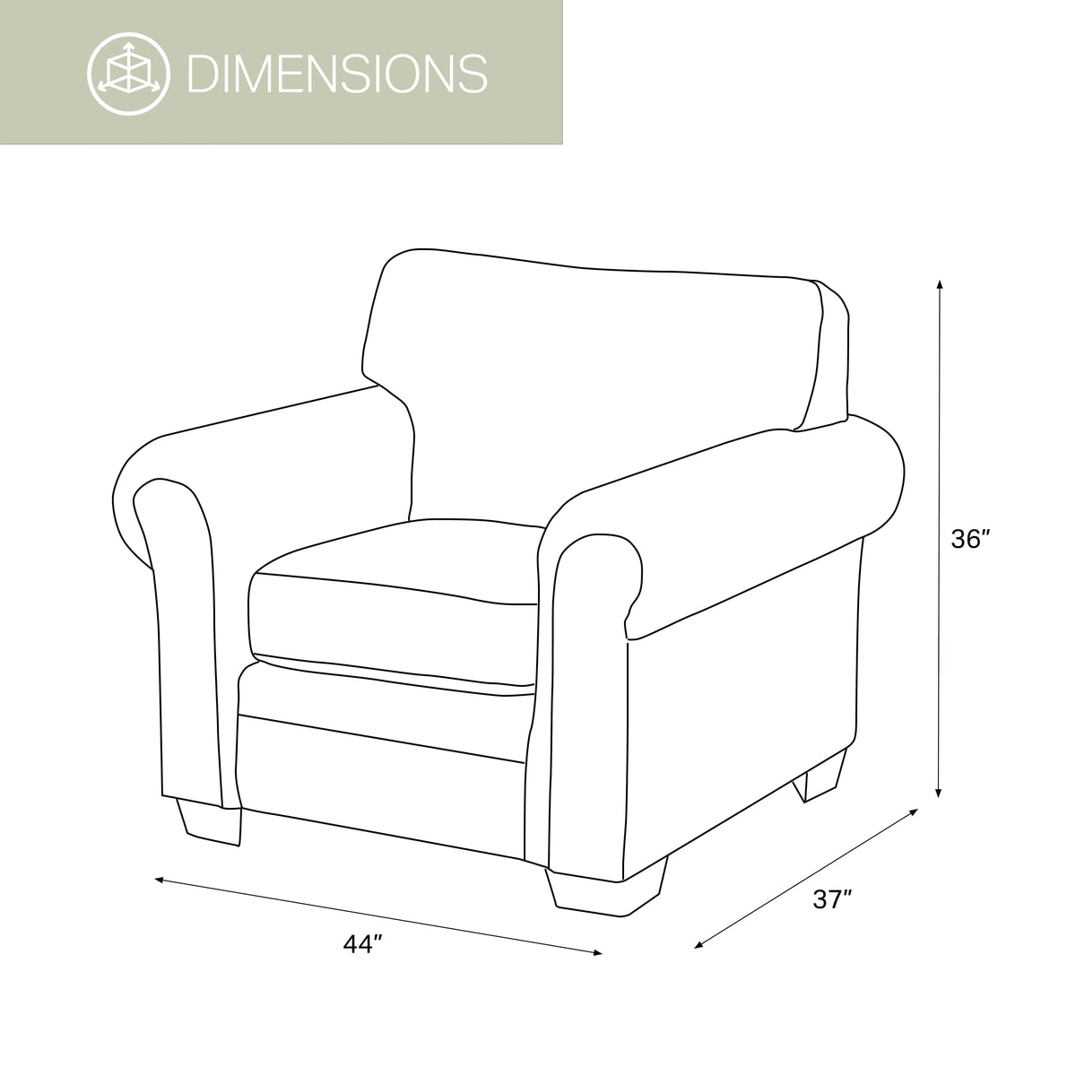 Arm Chair with Ottoman K67876