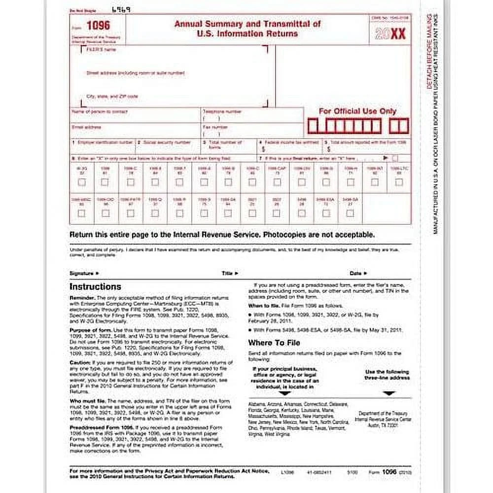 1099-DIV 4-Part Laser Tax Form Set D714