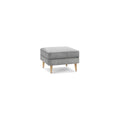Nomad Velvet Ottoman with Light Wood Legs B373