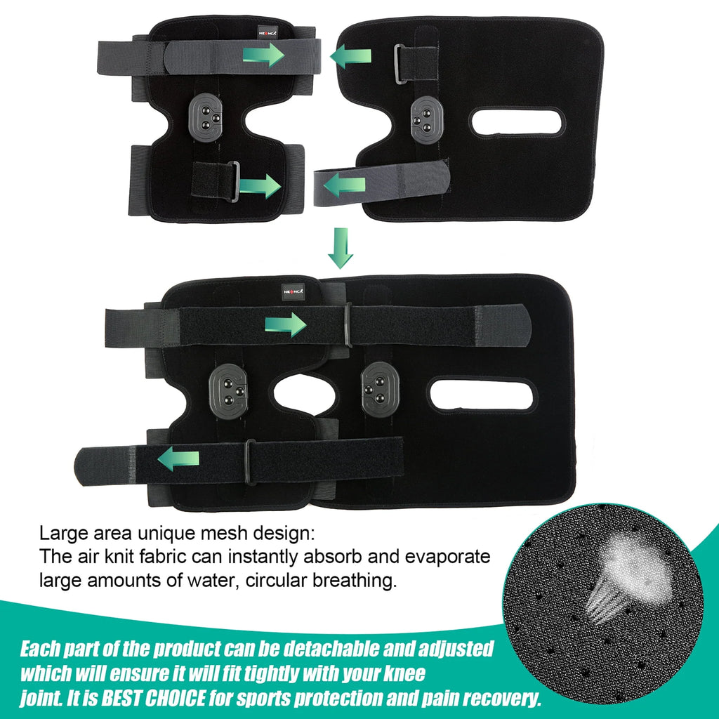 Hinged Knee Brace with Side Stabilizers G158
