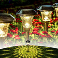 8 Pack Solar Pathway Lights, Stainless Steel G4705