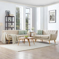 Beige 2 Piece Living Room Set Q210170