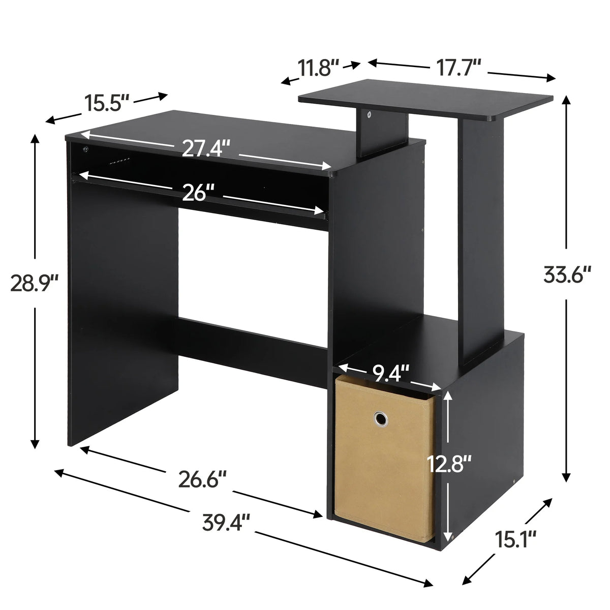 Compact Laptop Desk with Side Drawer X47632