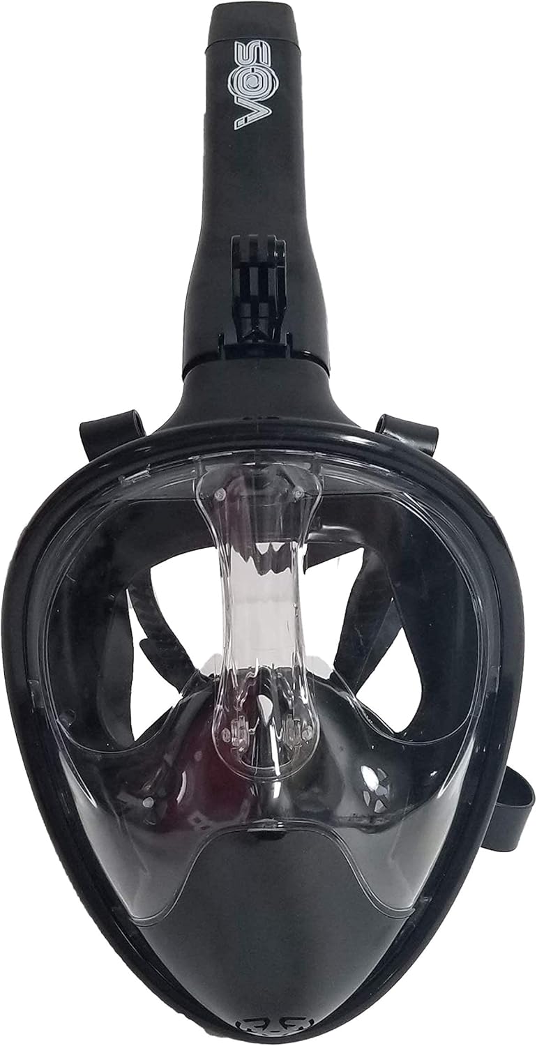 Full Face Snorkel Mask with Anti-Leak, Anti-Fog Breathing System and Action Camera Mount R27658