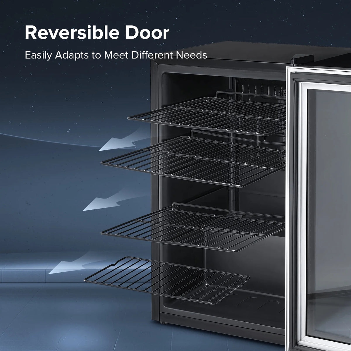 4.4 Cu.ft Beverage Refrigerator Cooler with Glass Door E113901