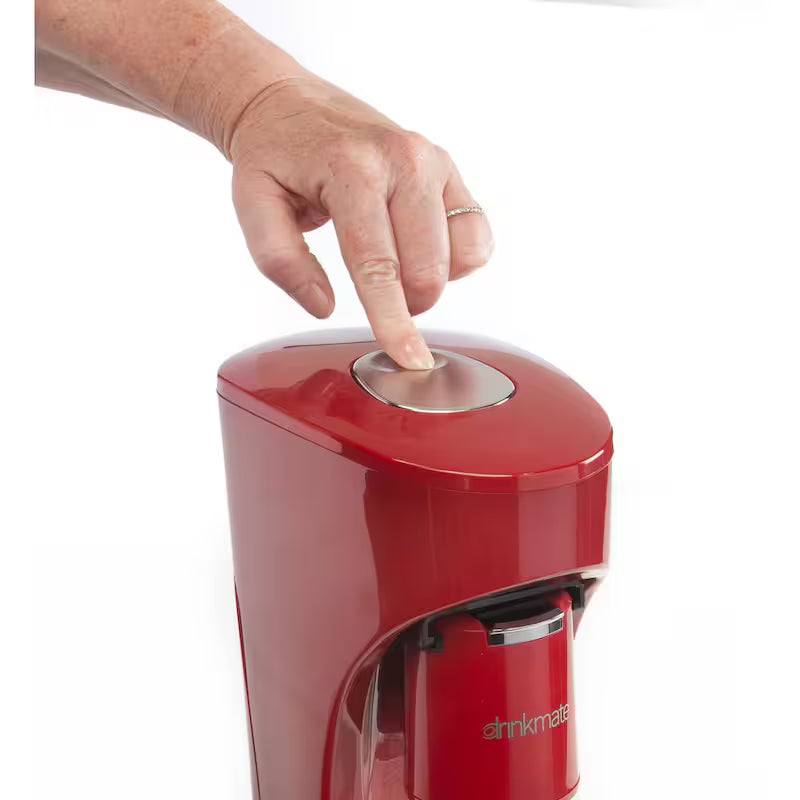 Red Sparkling Water and Soda Maker Machine with 60L CO2 Cartridge and 1L Bottle L82205