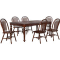 Chestnut Brown 7 Piece Extendable Dining Set with Butterfly Leaf Table N983303